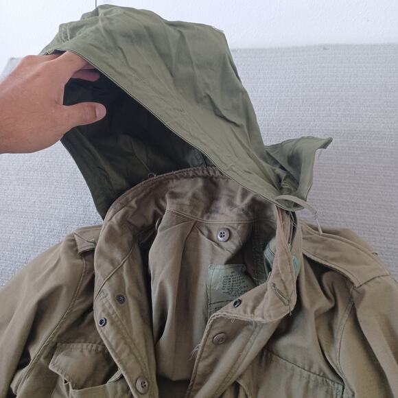 US Army M65 Field Jacket Mens M Solid Green Short Regular Cold Weather OG-107 - Picture 10 of 11